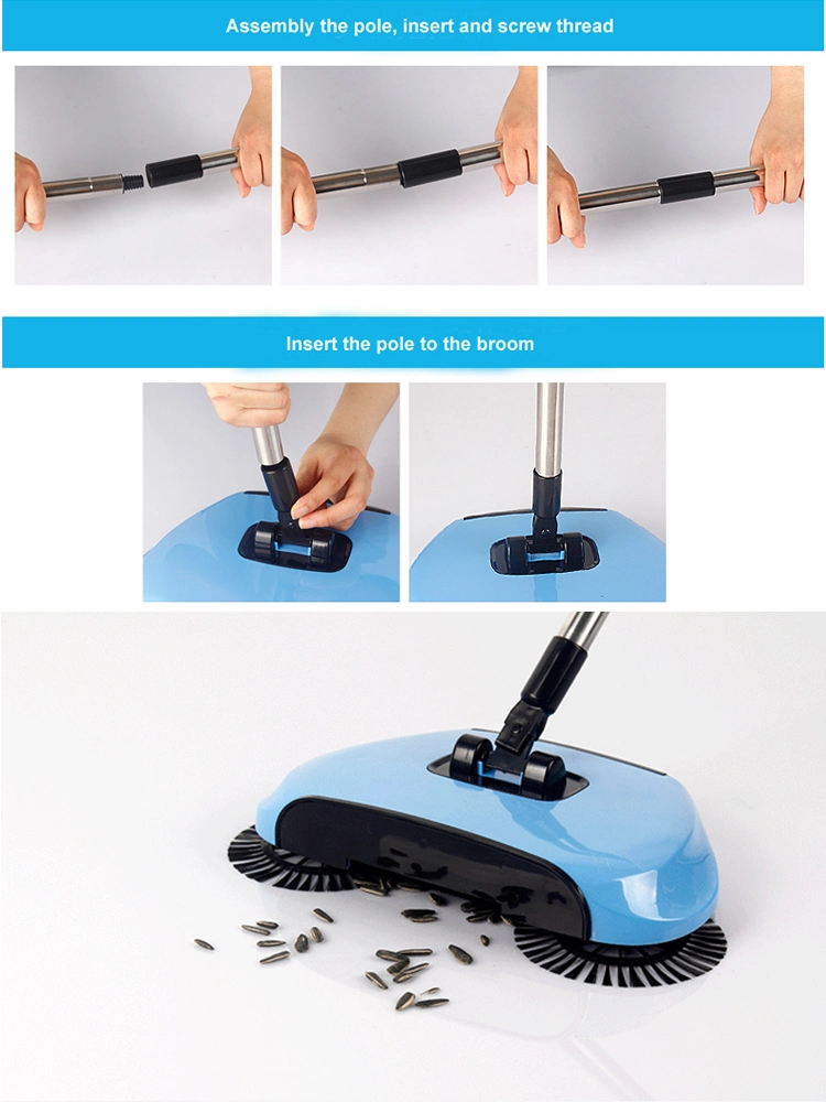 Hot Magic Push Broom Manual Carpet Sweeper for Floor Cleaning